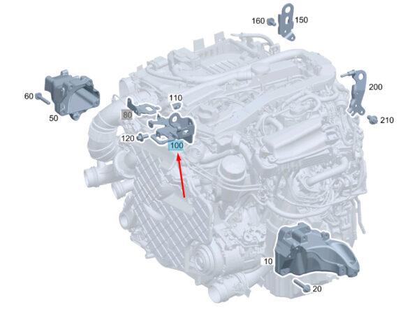 MERCEDES-BENZ GLC C253 Engine Carrier Lifting Lug A6512230400 ORIGINAL - Image 2