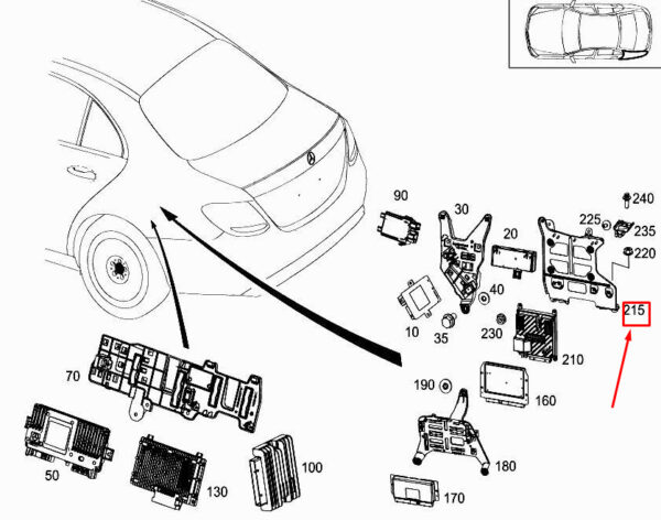 MERCEDES-BENZ E W213 Amplifier Control Unit Bracket A2135452440 ORIGINAL - Image 2