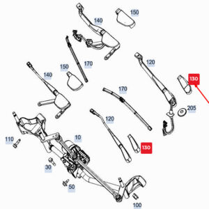 MERCEDES-BENZ GLE W167 Front Wiper Arm Cover A1678241000 ORIGINAL