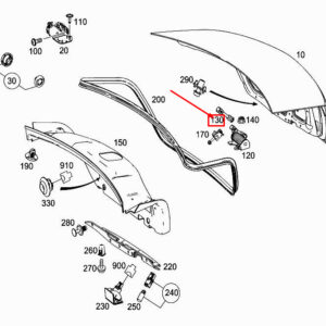 MERCEDES-BENZ E Cabrio A207 Rear Torsion Spring Linkage A2077540019 ORIGINAL