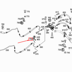 MERCEDES-BENZ ML W166 Pressure And Return Line Bracket A1663280540 ORIGINAL