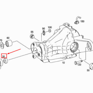 MERCEDES-BENZ R W251 Rear Axle Housing Shaft Seal A1643370259 ORIGINAL