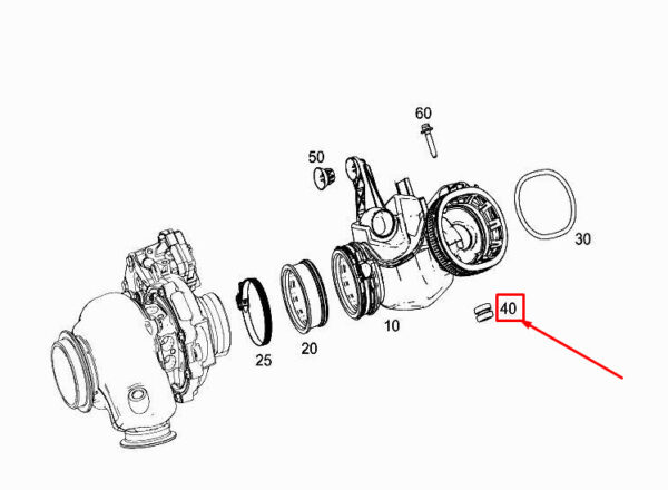 MERCEDES-BENZ S W222 Clean Air Line Elastomer Bearing A6540940185 ORIGINAL