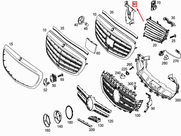 MERCEDES-BENZ E W213 Left Air Duct Segment A2135051130 ORIGINAL