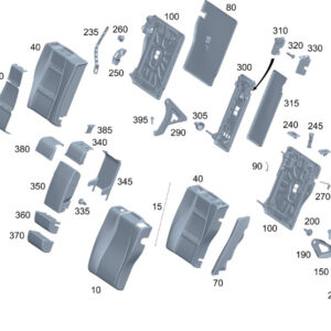 MERCEDES-BENZ GLE W167 Rear Sidebag Left Wiring Harness A1675409432 ORIGINAL