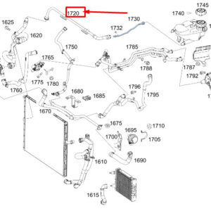 MERCEDES-BENZ GLS X167 Engine Coolant Hose A1675018700 ORIGINAL
