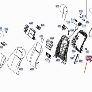 MERCEDES-BENZ GLC X253 Front Left Seat Support Plate A2059132300 ORIGINAL
