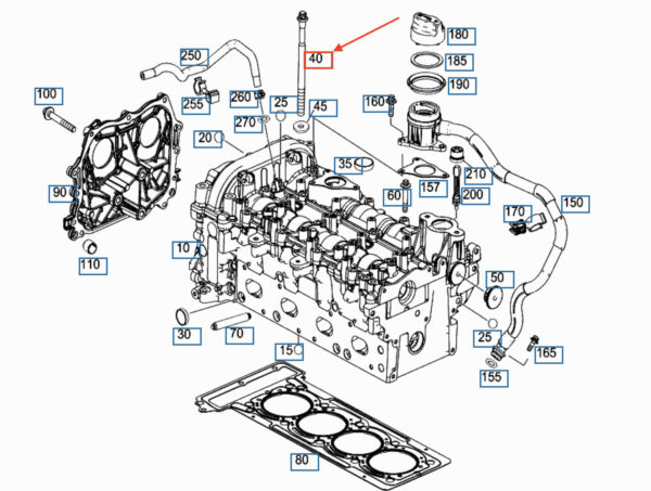 MERCEDES-BENZ A W176 Cylinder Head Bolt A0000160569 ORIGINAL