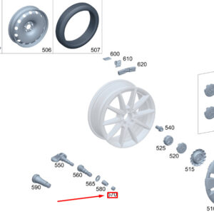 MERCEDES-BENZ GLA H247 Wheel Valve Cap A0004018619 ORIGINAL