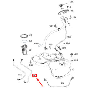 MERCEDES-BENZ GLE W167 Fuel Feed Line A1674700301 ORIGINAL