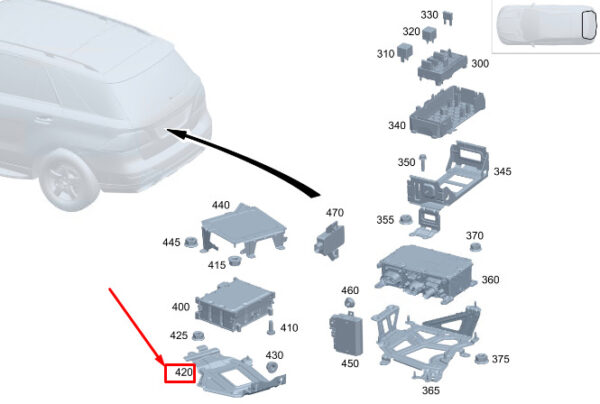 MERCEDES-BENZ EQC AC Charger Holder A2935456900 ORIGINAL