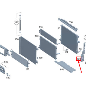 MERCEDES-BENZ C S206 Left Engine Radiator Air Duct A2065050700 ORIGINAL
