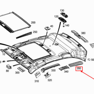 MERCEDES-BENZ E W213 Central Left Roof Absorber A2136921560 ORIGINAL