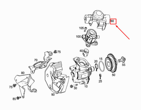 MERCEDES-BENZ CLS C257 High-Pressure Pump Soundproofing A2562260500 ORIGINAL