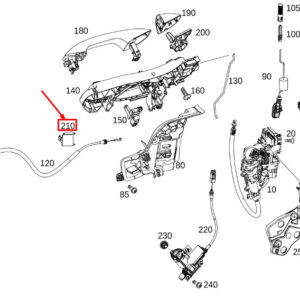 MERCEDES-BENZ E C238 Front Door Handle Cover A0997604802 ORIGINAL