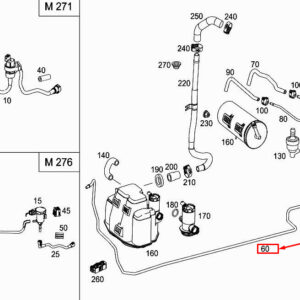 MERCEDES-BENZ SLK R172 Purge Line A1724710115 ORIGINAL