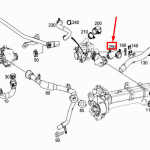 MERCEDES-BENZ A W176 Engine Coolant Hose A2702030282 ORIGINAL