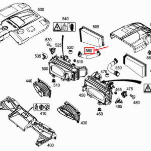 MERCEDES-BENZ E W213 Air Filter Housing Molded Hose A1770940982 ORIGINAL