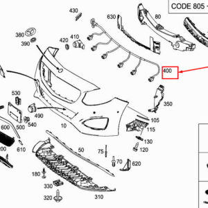 MERCEDES-BENZ B W246 Front Parking Aid Wiring A2465403603 ORIGINAL