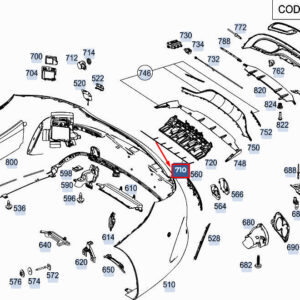 MERCEDES-BENZ C Coupe C205 Rear Parking Aid Wiring A2055404141 ORIGINAL