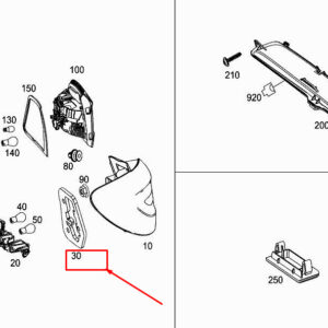MERCEDES-BENZ B W246 Rear Left Light Housing Gasket A2468260100 ORIGINAL
