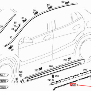 MERCEDES-BENZ GLA X156 Front Right Sill Bracket A1566980800 ORIGINAL