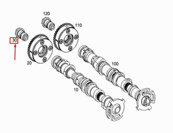 MERCEDES-BENZ A W177 Engine Camshaft Control Valve A2820502800 ORIGINAL