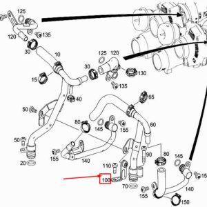 MERCEDES-BENZ E W213 Engine Feed Line Bracket A1782010040 ORIGINAL