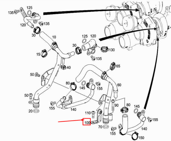 MERCEDES-BENZ E W213 Engine Feed Line Bracket A1782010040 ORIGINAL