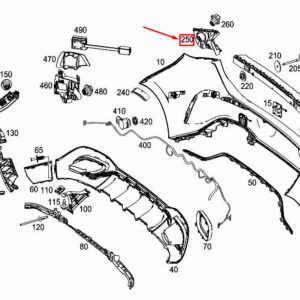 MERCEDES-BENZ A W177 Rear Right Bumper Basic Carrier A1778853402 ORIGINAL