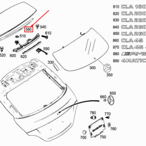 MERCEDES-BENZ CLA C117 Rear Glass Spoiler A1177900000 ORIGINAL