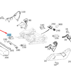 MB E W212 Front Left Seat Inner Front Track Cover A21291909207E94 ORIGINAL