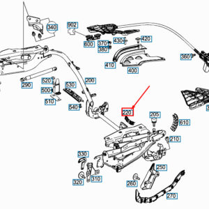 MERCEDES-BENZ SL R231 Rear Trunk Lid Striker Bracket A2316900014 ORIGINAL