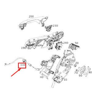 MERCEDES-BENZ CLA C118 Rear Door Lock Cable A1187600100 ORIGINAL