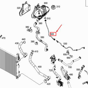 MERCEDES-BENZ CITAN W415 Expansion Reservoir Molded Hose A4155010491 ORIGINAL