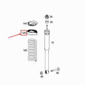 MERCEDES-BENZ SLK R172 Rear Coil Spring Shim A2043241484 ORIGINAL