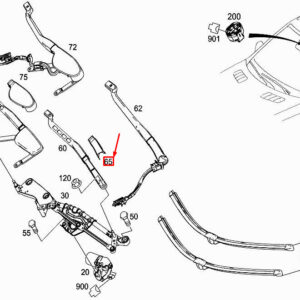 MERCEDES-BENZ ML W166 Front Driver Wiper Arm Cover A1668240349 ORIGINAL