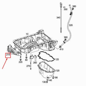 MERCEDES-BENZ C Coupe C205 Upper Engine Oil Pan Bracket A2760142100 ORIGINAL