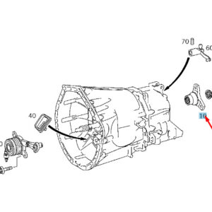 MERCEDES-BENZ C W204 Transmission Power Outlet Flange A2032620245 ORIGINAL