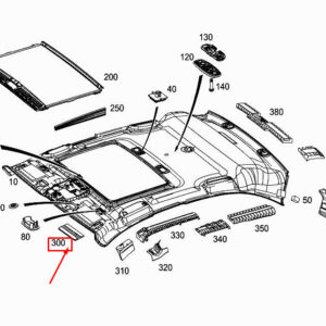 MERCEDES-BENZ E W213 Central Left Roof Absorber A2136927900 ORIGINAL