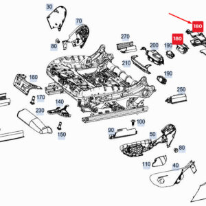 MERCEDES-BENZ GLE W167 Left Footwell Light Bracket A1678001400 ORIGINAL