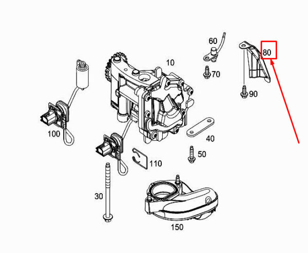MERCEDES-BENZ CITAN W415 Engine Oil Pump Bracket A2000180000 ORIGINAL