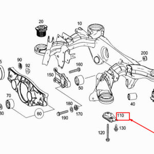 MERCEDES-BENZ S W222 Rear Left Axle Carrier Stop Plate A2223520046 ORIGINAL