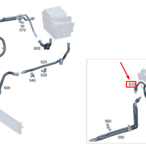 MERCEDES-BENZ C S206 Engine Coolant Hose A2065014400 ORIGINAL