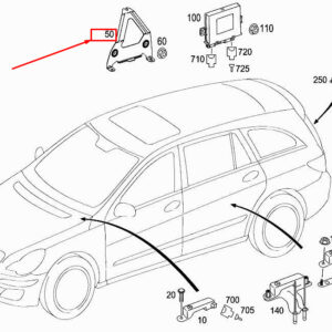 MERCEDES-BENZ R W251 Keyless-Go Control Module Bracket A2515455440 ORIGINAL