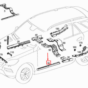 MERCEDES-BENZ ML W166 Front Left Cable Duct A1665460900 ORIGINAL