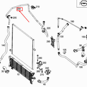 MERCEDES-BENZ CLS C257 Engine Coolant Pipe A2575000100 ORIGINAL