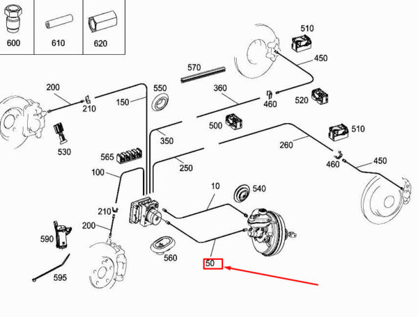 MERCEDES-BENZ GLC X253 Brake Line A2534200926 ORIGINAL