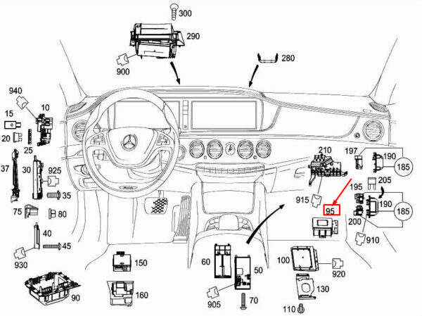 MERCEDES-BENZ S W222 Drivetrain Control Unit A2229004306 ORIGINAL