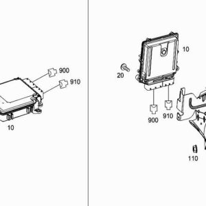 MERCEDES-BENZ E W212 Engine Control Module Bracket A2125450740 ORIGINAL